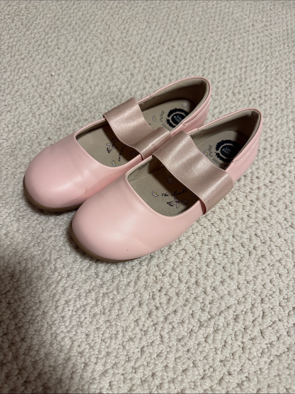 Girls' Pink Mary Jane Shoes with Elastic Strap